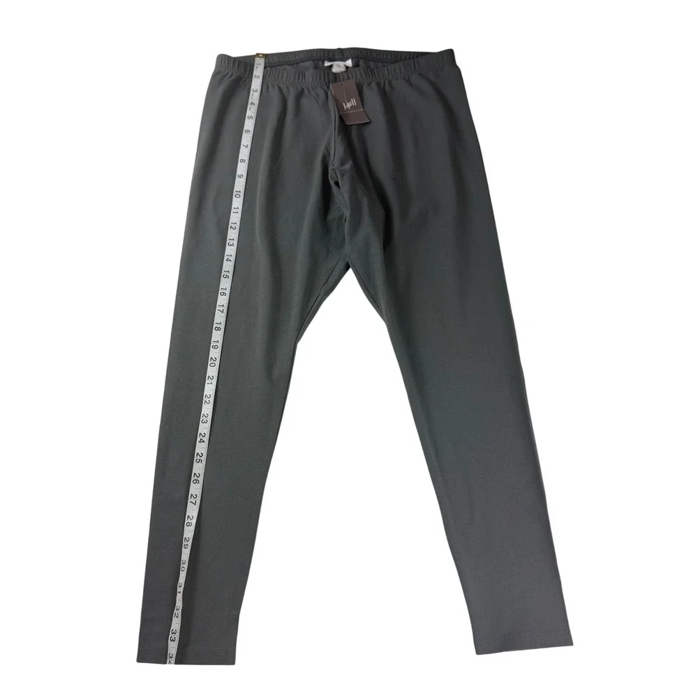 J. Jill Grey Onyx Pima Cotton Blend Ankle Leggings Womens Medium 701637 NWT - Picture 3 of 9